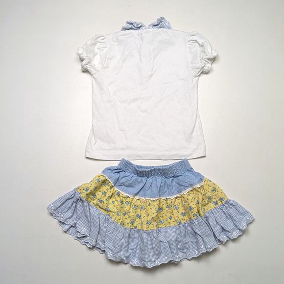 Vintage Kaboom Outfit Girls Size 6 Patchwork Skirt Shirt - Picture 5 of 6